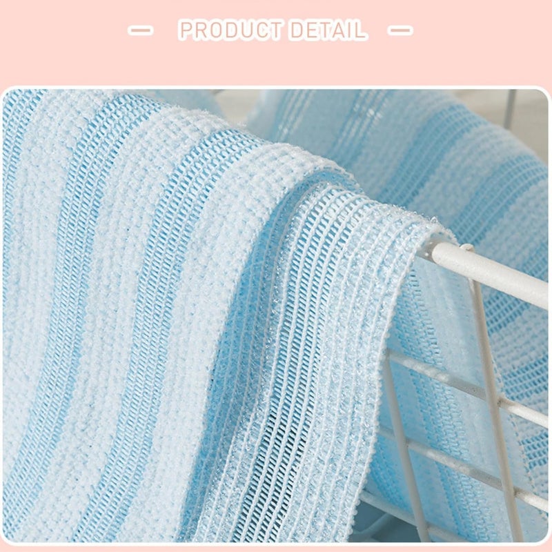 MOSYFEIBI Washcloth Loofah Combo Loufee Exfoliating mesh Bath Towel for Body Wash&Smooth Skin+Free Loofah Dish Towel (4Pcs Long Bath Towel) - Image 5